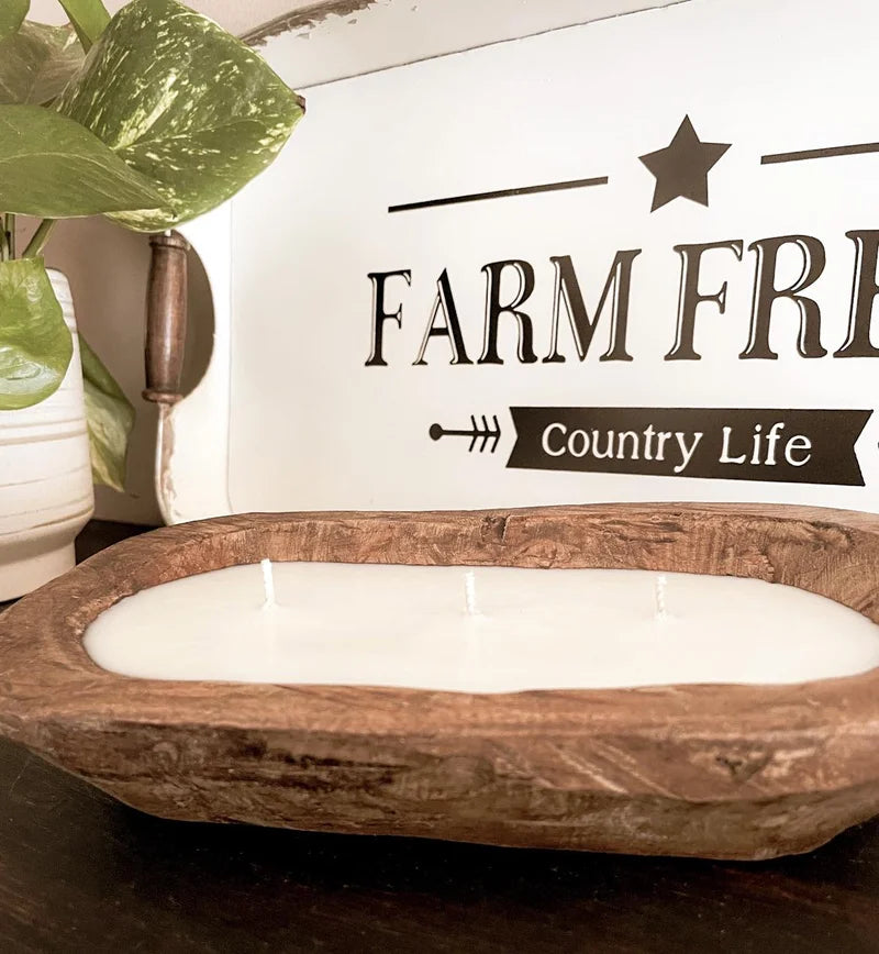 Natural Dough Bowl Candle