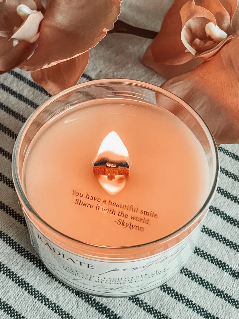 Radiate Positivity Message Candle